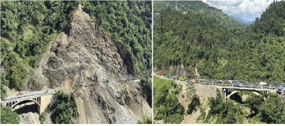  तुइनखोला फेरि पहिरो खस्यो, मुग्लिन-नारायणगढ सडक अवरुद्ध 